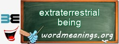 WordMeaning blackboard for extraterrestrial being